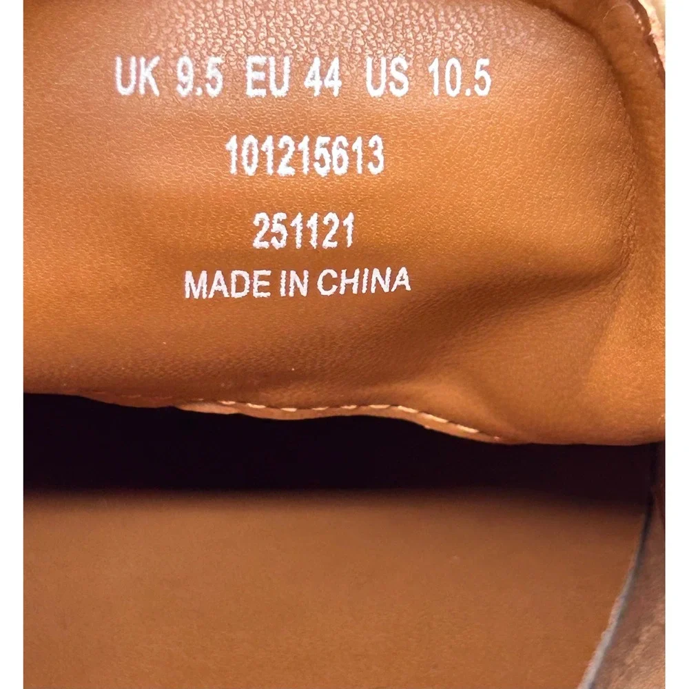 Asos Design Tan Suede Tassel Loafers Mens 10.5 Almond Toe Slip On Dress Shoes